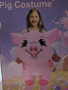 Pink Pig Costume Kids Plush Wearable Costume